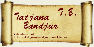 Tatjana Banđur vizit kartica